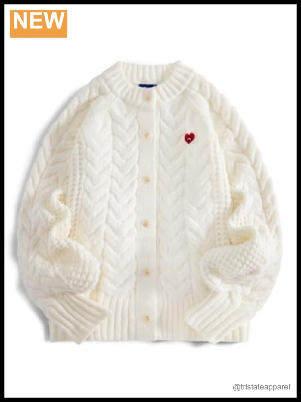 Oversized Chunky Cable Knit Cardigan for Women - Lantern Sleeve Open Front Y2K